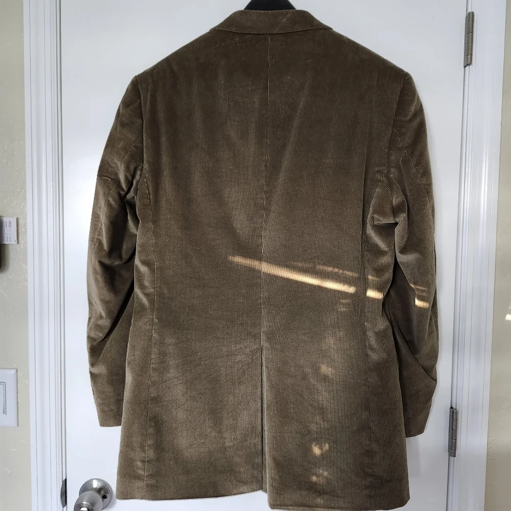 Alan Flusser Brown Corduroy 42L Jacket Blazer